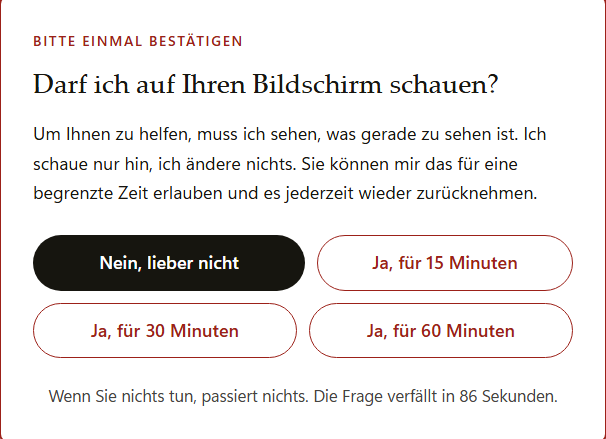 Helferling: Die Erlaubnis